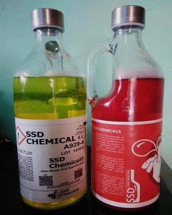 ssd chemical solution for cleaning black